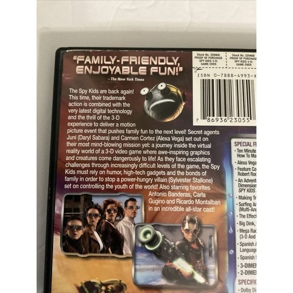 Spy Kids 3: Game Over  (3D/2D DVD) 2- Disc Collector’s Series -Good - Picture 3 of 7